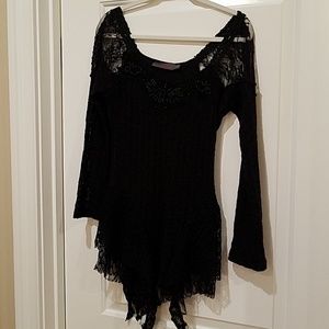 Victorian Lace Top with beads